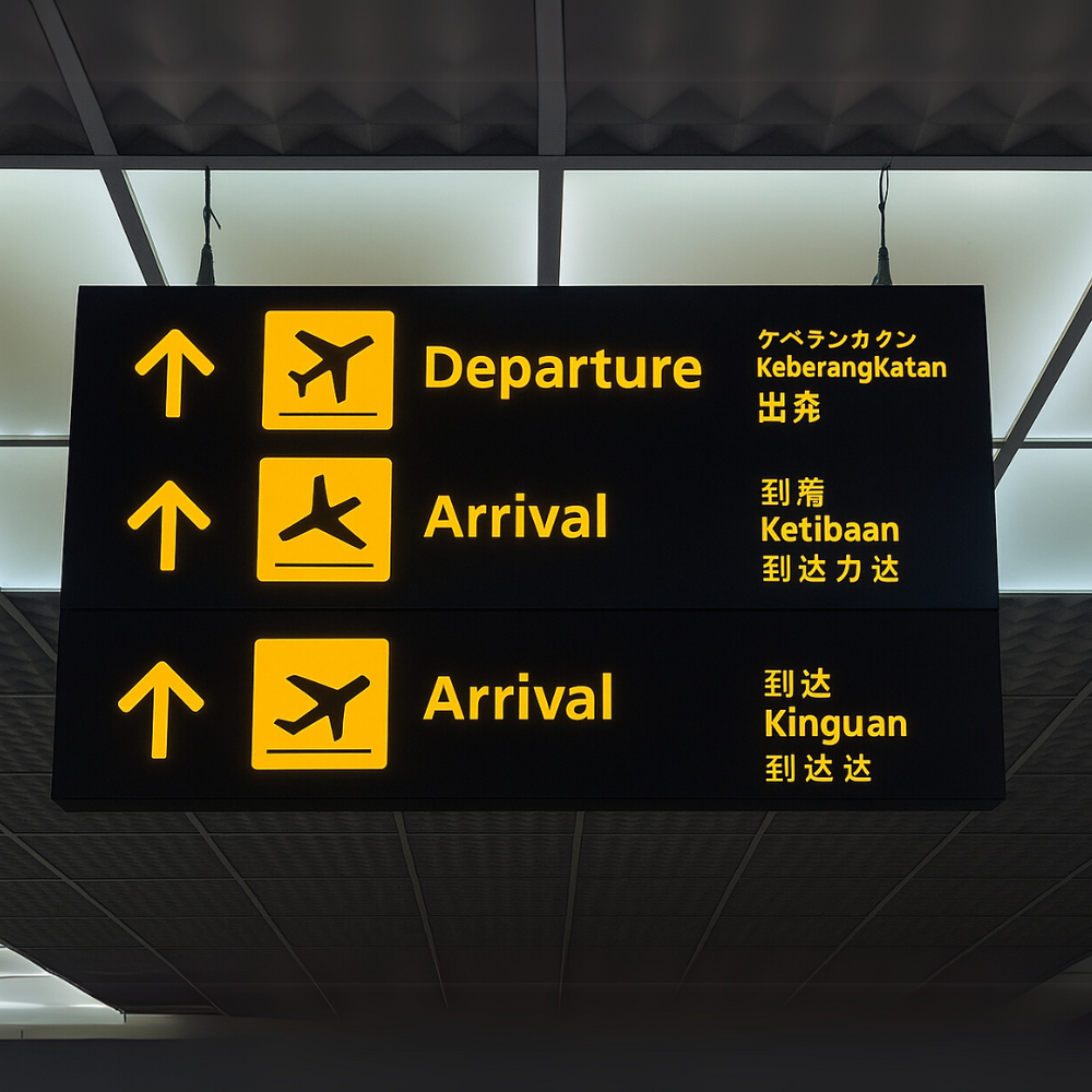 Double-Sided Hanging Signage