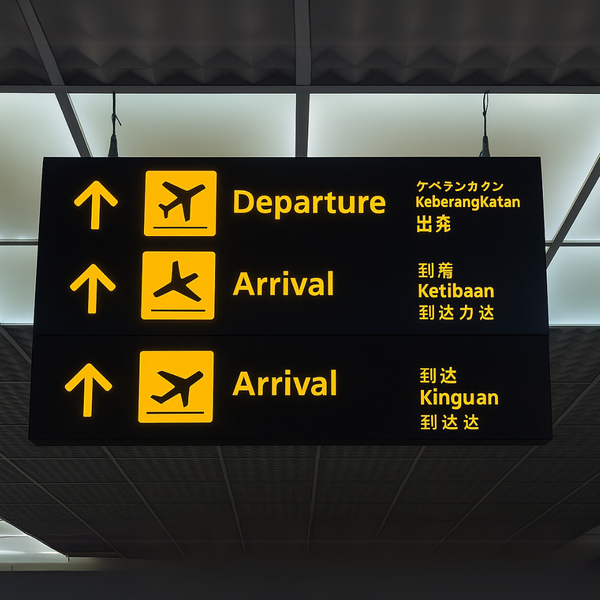 Double-Sided Hanging Signage