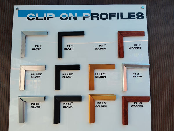 Clip-On Profiles for Framing