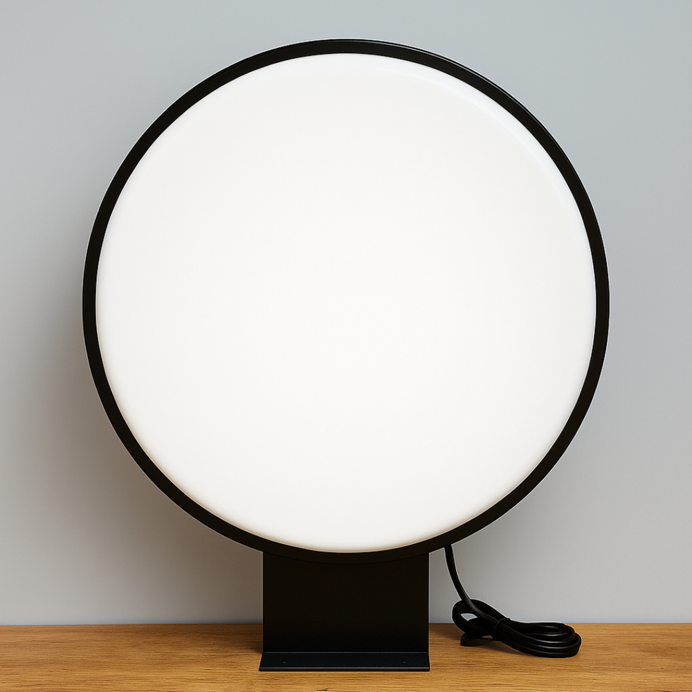 18" x 18" Round LED Flange Sign Board – Bold & Bright Display